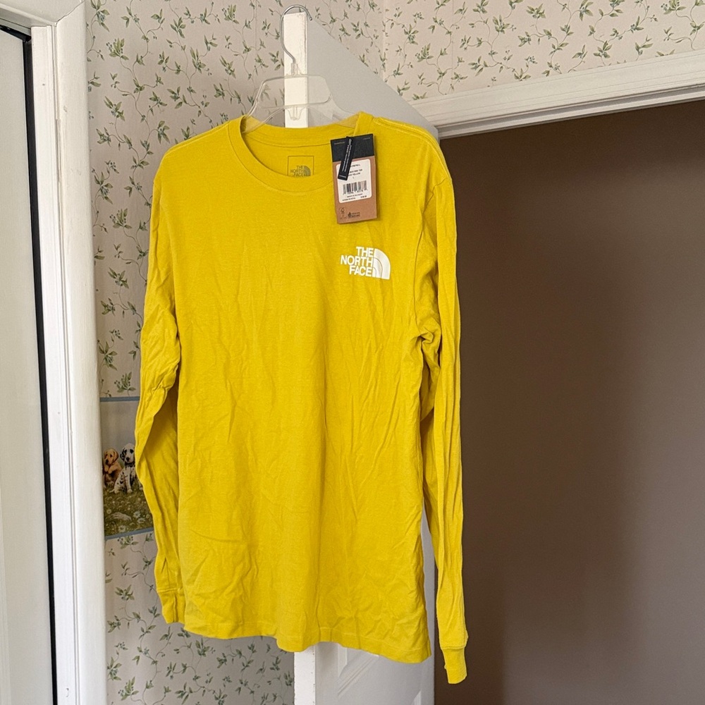 The North Face Men's Bright Yellow Long Sleeve Tee